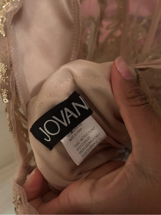 Jovani Dresses & Skirts - Jovani Blush Pink and Gold Embellished Prom Dress